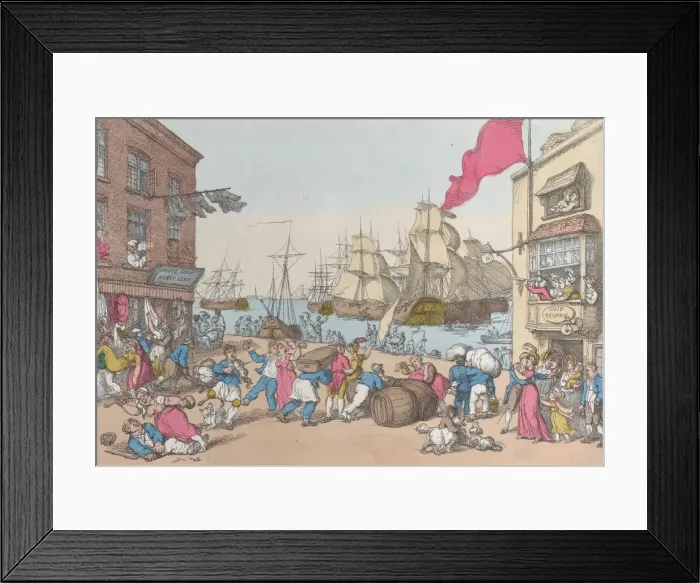 Framed Print : Portsmouth Point, 1814. 1814. Creator: Thomas Rowlandson Framed Print : Portsmouth Point, 1814. 1814. Creator: Thomas Rowlandson