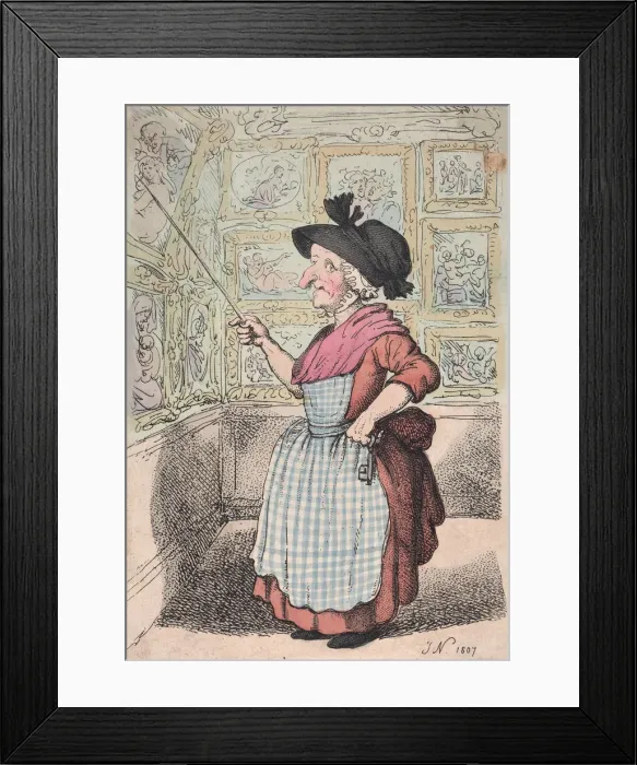 Framed Print : Mrs. Showell, the Woman who shows General Guises Collection of Pictures at O Framed Print : Mrs. Showell, the Woman who shows General Guises Collection of Pictures at O