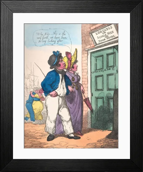 Framed Print : Accommodation, or Lodgings to Let at Portsmouth!!, June 30, 1808. June 30, 1808 Framed Print : Accommodation, or Lodgings to Let at Portsmouth!!, June 30, 1808. June 30, 1808