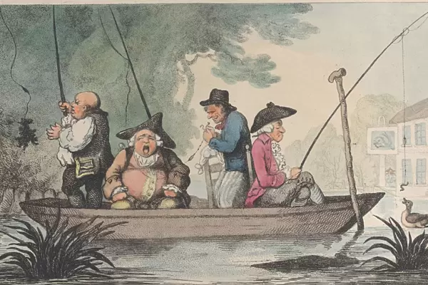 Patience in a Punt, 1811. 1811. Creator: Thomas Rowlandson