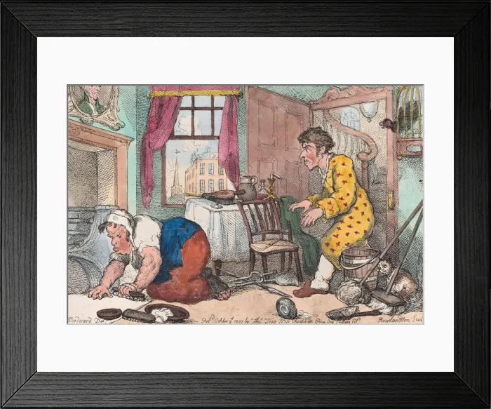 Framed Print : The Miseries of Human Life: Getting Up Early in a Cold Gloomy Morning... Before Framed Print : The Miseries of Human Life: Getting Up Early in a Cold Gloomy Morning... Before