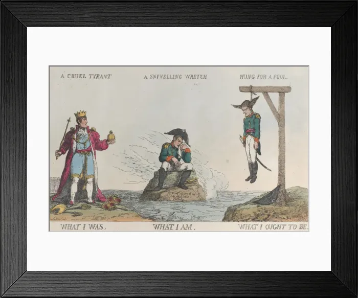 Framed Print : Boney Turned Moralist, May 1, 1814. May 1, 1814. Creator: Thomas Rowlandson Framed Print : Boney Turned Moralist, May 1, 1814. May 1, 1814. Creator: Thomas Rowlandson
