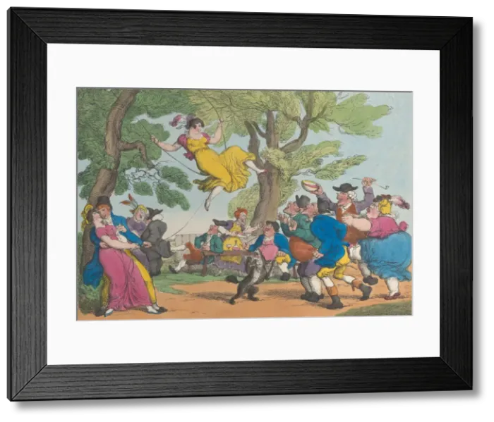 Framed Print : Rural Sports, or How to Show Off a Well Shaped Leg, October 1811. October 1811 Framed Print : Rural Sports, or How to Show Off a Well Shaped Leg, October 1811. October 1811