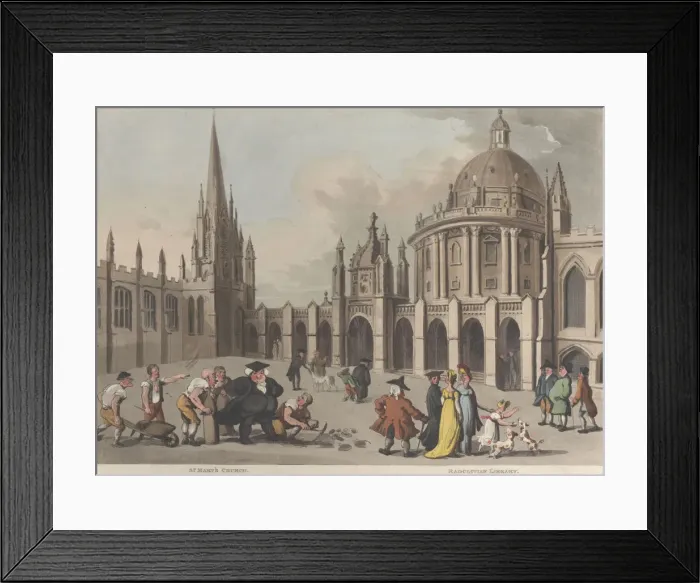 Framed Print : St. Marys Church, Radclivian Library, October 31, 1811. October 31, 1811 Framed Print : St. Marys Church, Radclivian Library, October 31, 1811. October 31, 1811