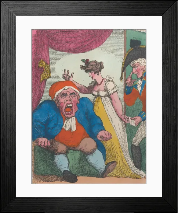 Framed Print : The Bull and Mouth, 1808-09. 1808-09. Creator: Thomas Rowlandson Framed Print : The Bull and Mouth, 1808-09. 1808-09. Creator: Thomas Rowlandson