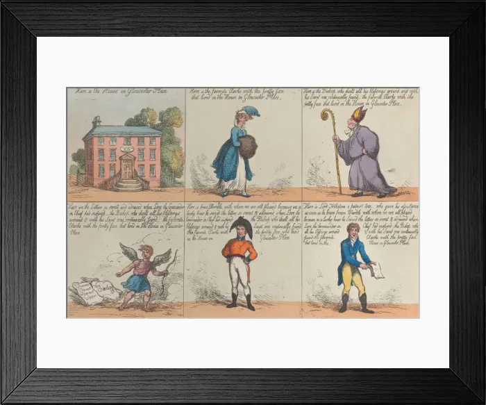 Framed Print : This is the House in Gloucester Place, Plate 1, May 26, 1809. May 26, 1809 Framed Print : This is the House in Gloucester Place, Plate 1, May 26, 1809. May 26, 1809