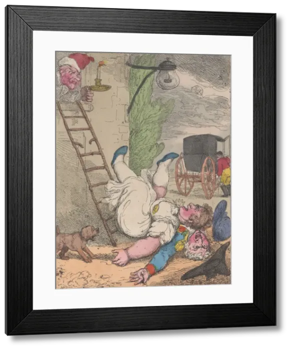 Framed Print : Off She Goes, 1812. 1812. Creator: Thomas Rowlandson Framed Print : Off She Goes, 1812. 1812. Creator: Thomas Rowlandson