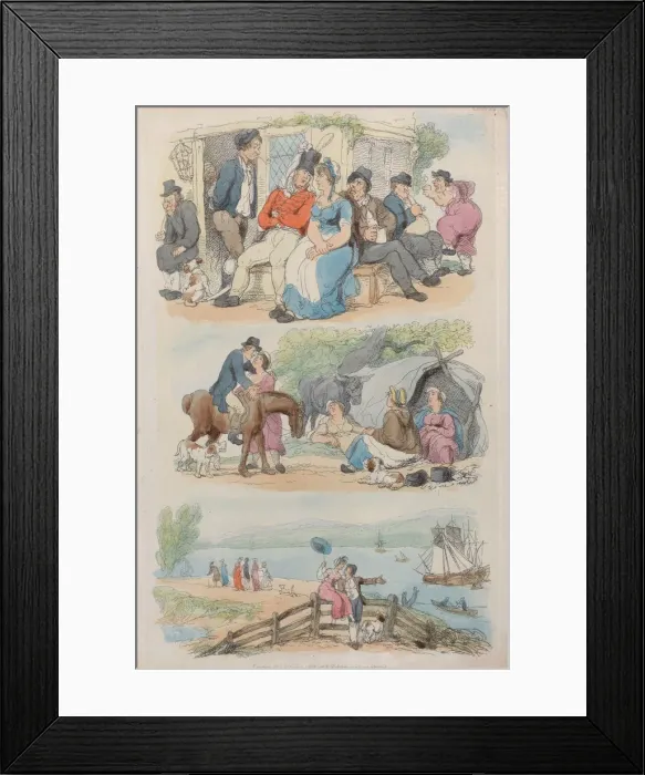 Framed Print : Plate 4: Recruiting, from World in Miniature, 1816. 1816 Framed Print : Plate 4: Recruiting, from World in Miniature, 1816. 1816