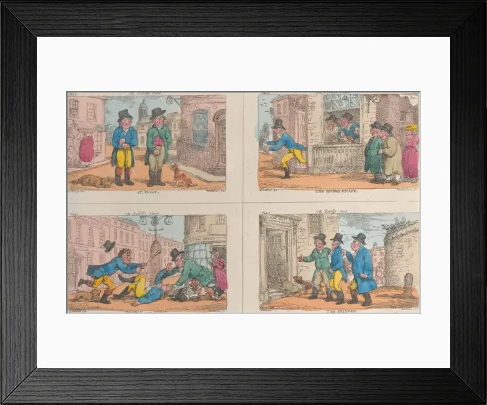 Framed Print : The Bailiffs Hunt: At Fault, The Second Escape, Double and Squat, and The Seizure, 1809 Framed Print : The Bailiffs Hunt: At Fault, The Second Escape, Double and Squat, and The Seizure, 1809