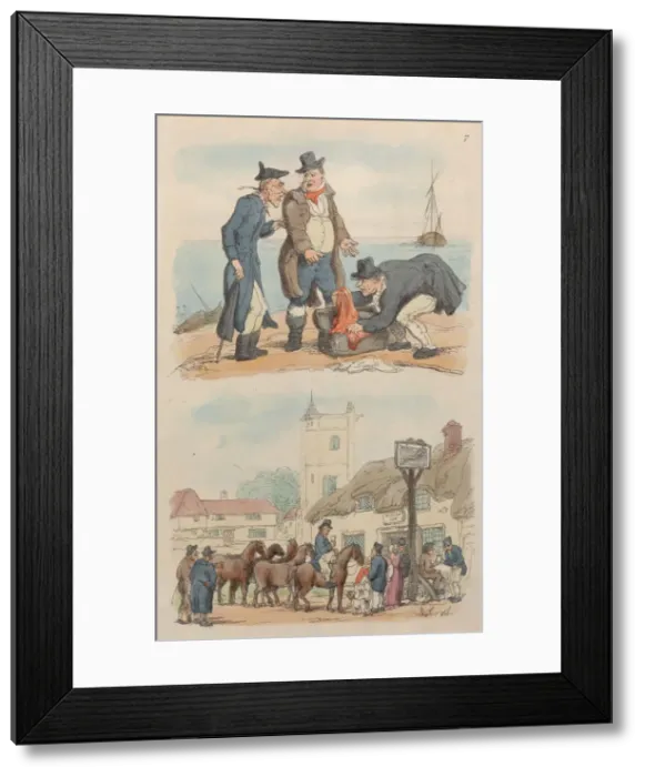 Framed Print : Plate 7, from World in Miniature, 1816. 1816. Creator: Thomas Rowlandson Framed Print : Plate 7, from World in Miniature, 1816. 1816. Creator: Thomas Rowlandson