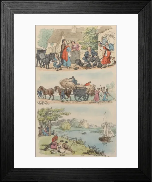 Framed Print : Plate 9, from World in Miniature, 1816. 1816. Creator: Thomas Rowlandson Framed Print : Plate 9, from World in Miniature, 1816. 1816. Creator: Thomas Rowlandson