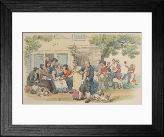 Framed Print : Plate 6: The Ale-House Door, from World in Miniature, 1816. 1816 Framed Print : Plate 6: The Ale-House Door, from World in Miniature, 1816. 1816