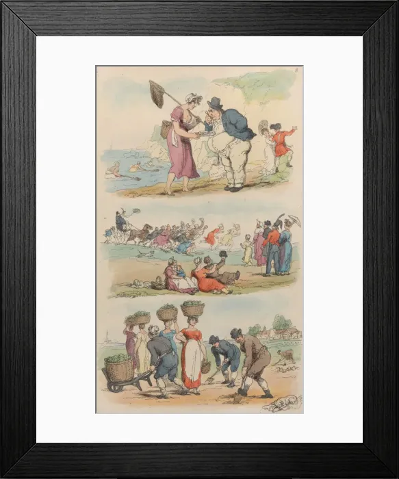 Framed Print : Plate 8, from World in Miniature, 1816. 1816. Creator: Thomas Rowlandson Framed Print : Plate 8, from World in Miniature, 1816. 1816. Creator: Thomas Rowlandson