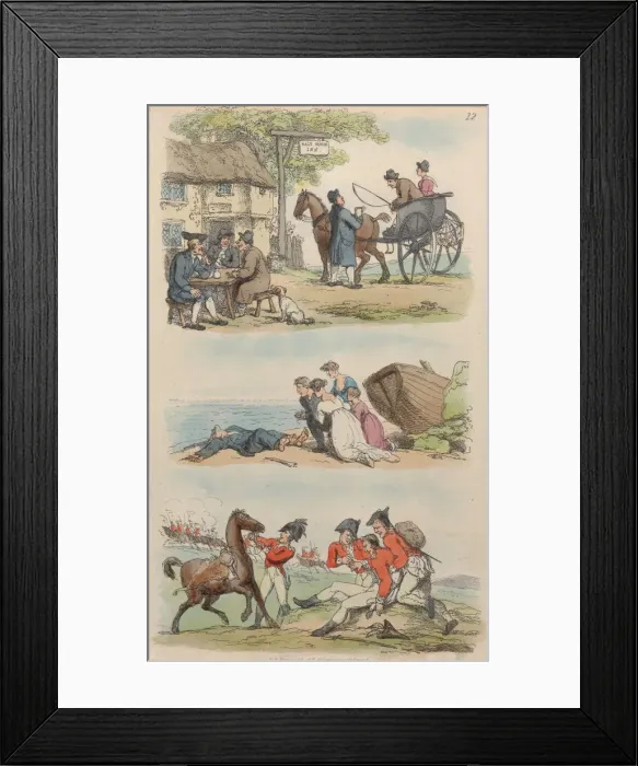 Framed Print : Plate 12, from World in Miniature, 1816. 1816. Creator: Thomas Rowlandson Framed Print : Plate 12, from World in Miniature, 1816. 1816. Creator: Thomas Rowlandson