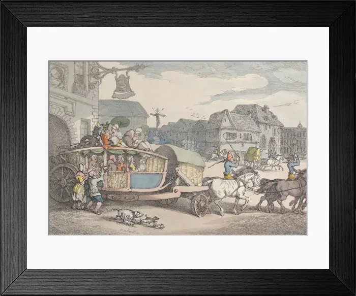 Framed Print : Paris Diligence, ca. 1810. ca. 1810. Creator: Thomas Rowlandson Framed Print : Paris Diligence, ca. 1810. ca. 1810. Creator: Thomas Rowlandson
