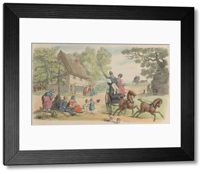 Framed Print : Plate 13, from World in Miniature, 1816. 1816. Creator: Thomas Rowlandson Framed Print : Plate 13, from World in Miniature, 1816. 1816. Creator: Thomas Rowlandson