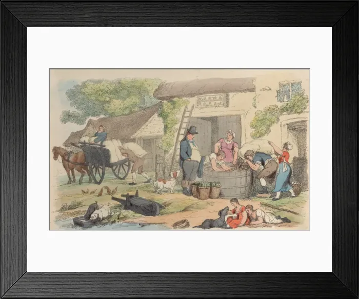 Framed Print : Plate 16, from World in Miniature, 1816. 1816. Creator: Thomas Rowlandson Framed Print : Plate 16, from World in Miniature, 1816. 1816. Creator: Thomas Rowlandson