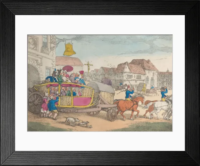Framed Print : Paris Diligence, 1810. 1810. Creator: Thomas Rowlandson