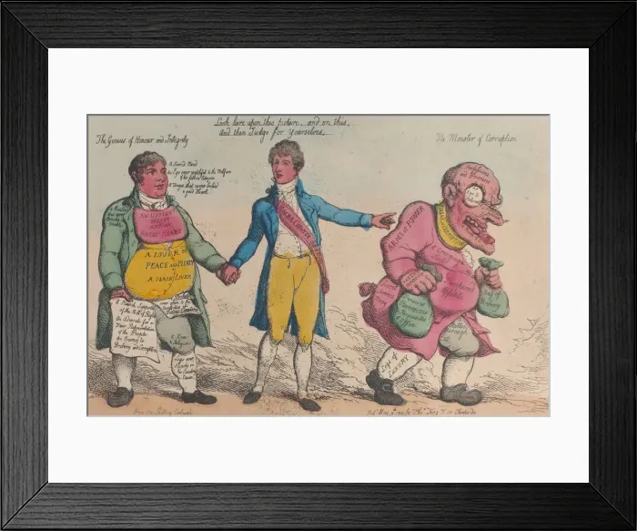 Framed Print : A Rough Sketch of the Times as Deleniated by Sir Francis Burdett Framed Print : A Rough Sketch of the Times as Deleniated by Sir Francis Burdett