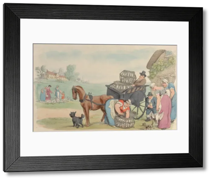 Framed Print : Plate 17, from World in Miniature, 1816. 1816. Creator: Thomas Rowlandson Framed Print : Plate 17, from World in Miniature, 1816. 1816. Creator: Thomas Rowlandson