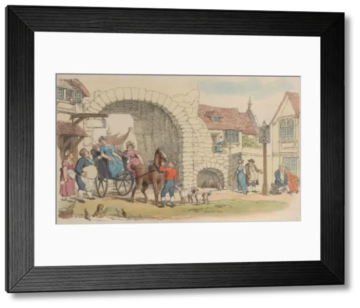 Framed Print : Plate 21, from World in Miniature, 1816. 1816. Creator: Thomas Rowlandson Framed Print : Plate 21, from World in Miniature, 1816. 1816. Creator: Thomas Rowlandson