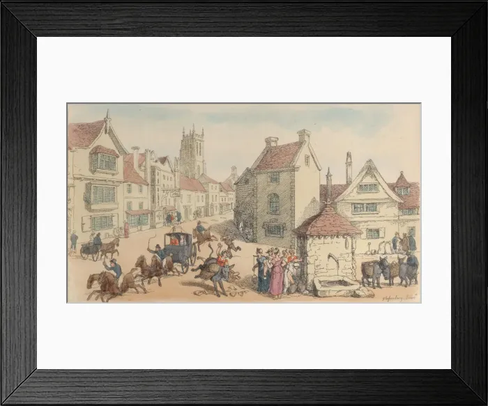 Framed Print : Plate 24, from World in Miniature, 1816. 1816. Creator: Thomas Rowlandson Framed Print : Plate 24, from World in Miniature, 1816. 1816. Creator: Thomas Rowlandson