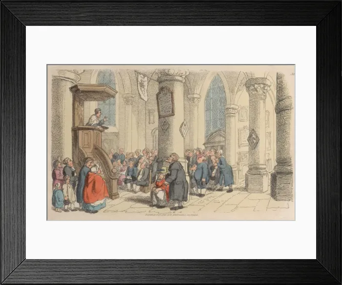 Framed Print : Plate 38, from World in Miniature, 1816. 1816. Creator: Thomas Rowlandson Framed Print : Plate 38, from World in Miniature, 1816. 1816. Creator: Thomas Rowlandson