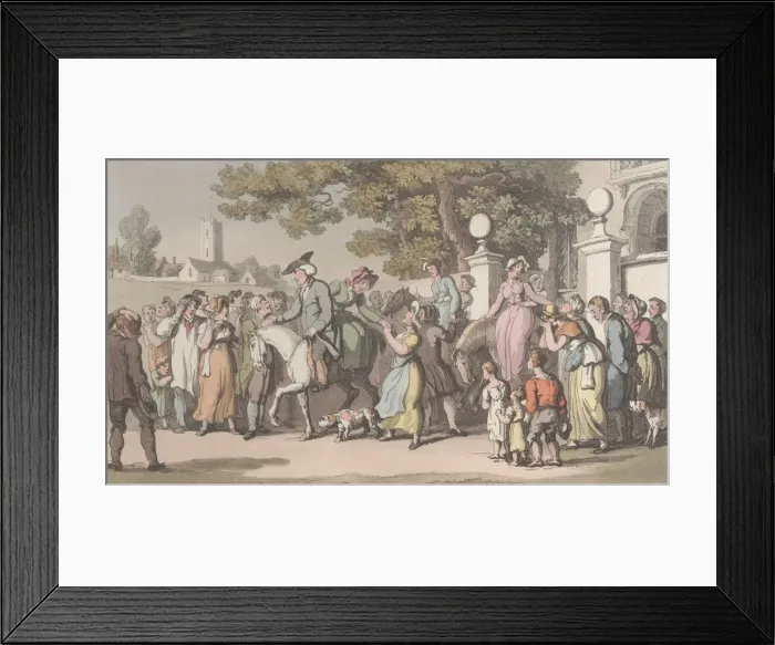 Framed Print : The Departure from Wakefield, from The Vicar of Wakefield, May 1, 1817 Framed Print : The Departure from Wakefield, from The Vicar of Wakefield, May 1, 1817