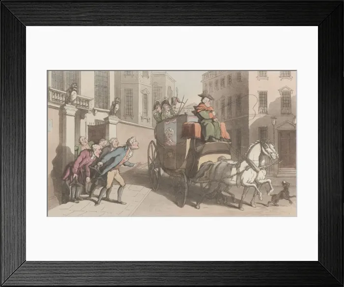 Framed Print : Attendance on a Nobleman, from The Vicar of Wakefield, May 1, 1817 Framed Print : Attendance on a Nobleman, from The Vicar of Wakefield, May 1, 1817