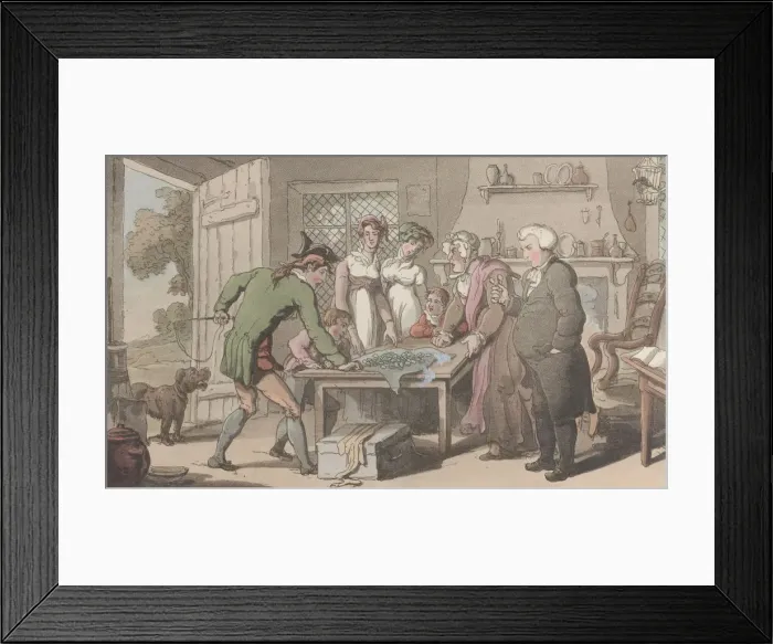Framed Print : The Gross of Green Spectacles, from The Vicar of Wakefield, May 1817 Framed Print : The Gross of Green Spectacles, from The Vicar of Wakefield, May 1817