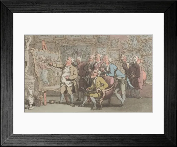 Framed Print : A Connoisseur, from The Vicar of Wakefield, May 1817. May 1817 Framed Print : A Connoisseur, from The Vicar of Wakefield, May 1817. May 1817
