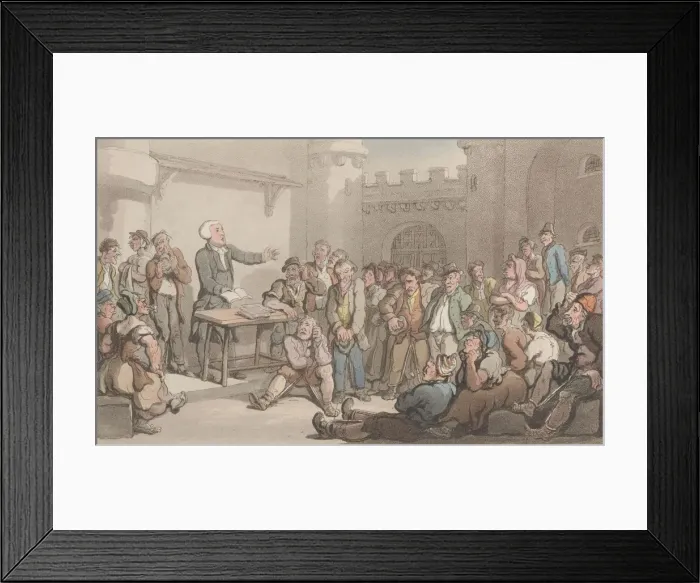 Framed Print : The Vicar Preaching to the Prisoners, from The Vicar of Wakefield, May 1