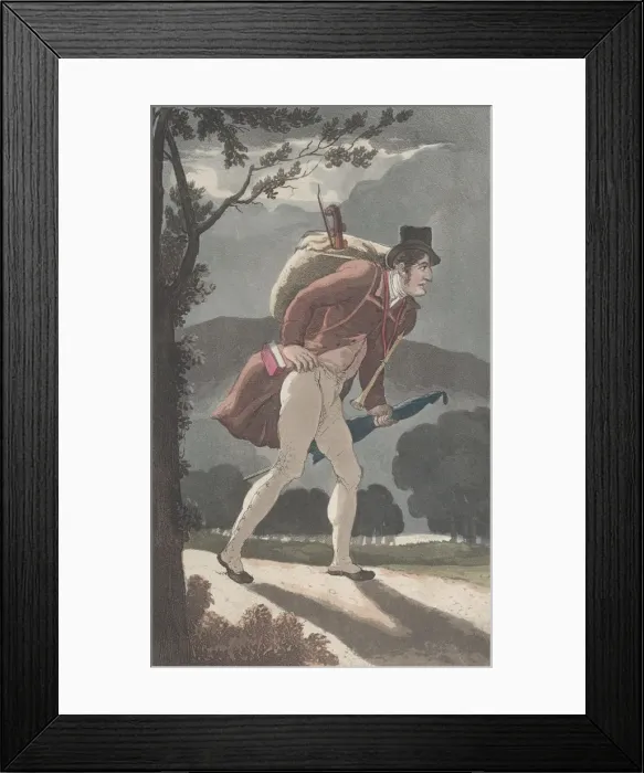 Framed Print : Quae Genus on His Journey to London, from The History of Johnny Quae Genus Framed Print : Quae Genus on His Journey to London, from The History of Johnny Quae Genus