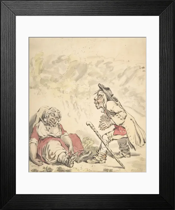 Framed Print : Cymon and Iphigenia, 1796. Creator: James Gillray Framed Print : Cymon and Iphigenia, 1796. Creator: James Gillray