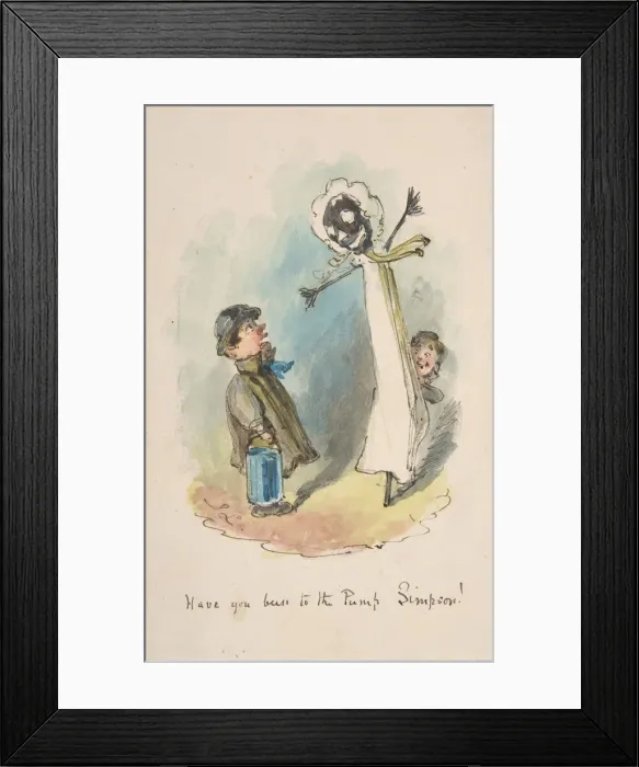 Framed Print : Have You Been to the Pump, Simpson?, 1837-64. Creator: John Leech Framed Print : Have You Been to the Pump, Simpson?, 1837-64. Creator: John Leech