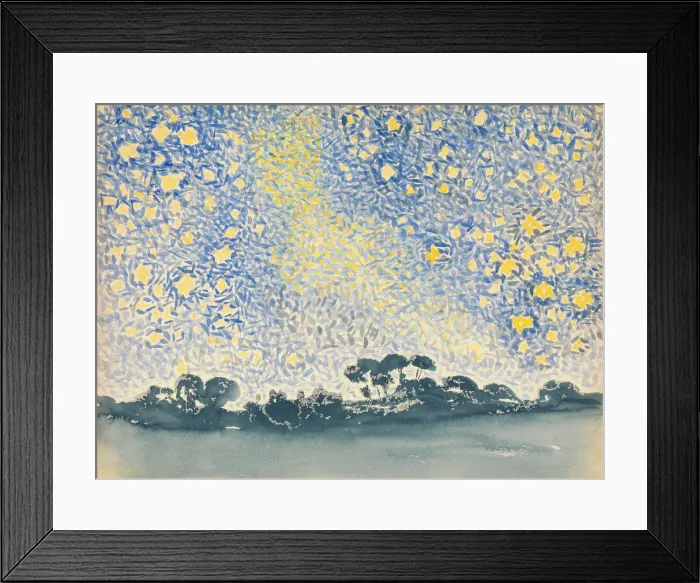 Framed Print : Landscape with Stars, ca. 1905-1908. Creator: Henri-Edmond Cross Framed Print : Landscape with Stars, ca. 1905-1908. Creator: Henri-Edmond Cross