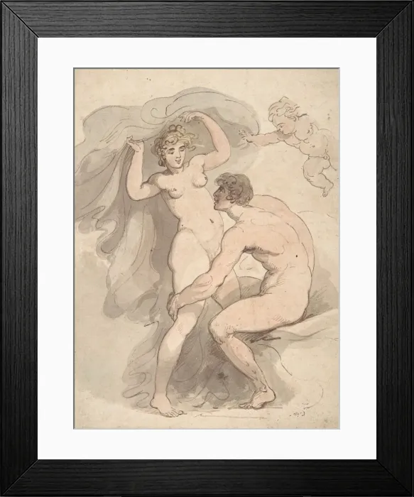 Framed Print : Venus, Anchises and Cupid, 1780-1827. Creator: Thomas Rowlandson Framed Print : Venus, Anchises and Cupid, 1780-1827. Creator: Thomas Rowlandson