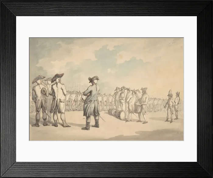 Framed Print : The Review, ca. 1800. Creator: Thomas Rowlandson Framed Print : The Review, ca. 1800. Creator: Thomas Rowlandson