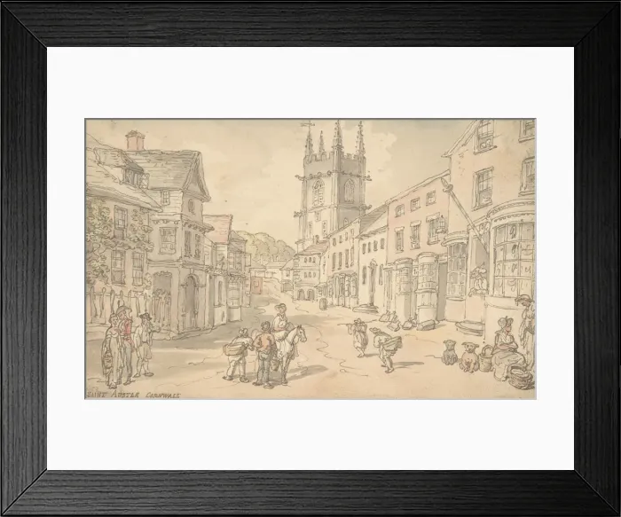 Framed Print : St. Austle, Cornwall, 1780-1827. Creator: Thomas Rowlandson Framed Print : St. Austle, Cornwall, 1780-1827. Creator: Thomas Rowlandson