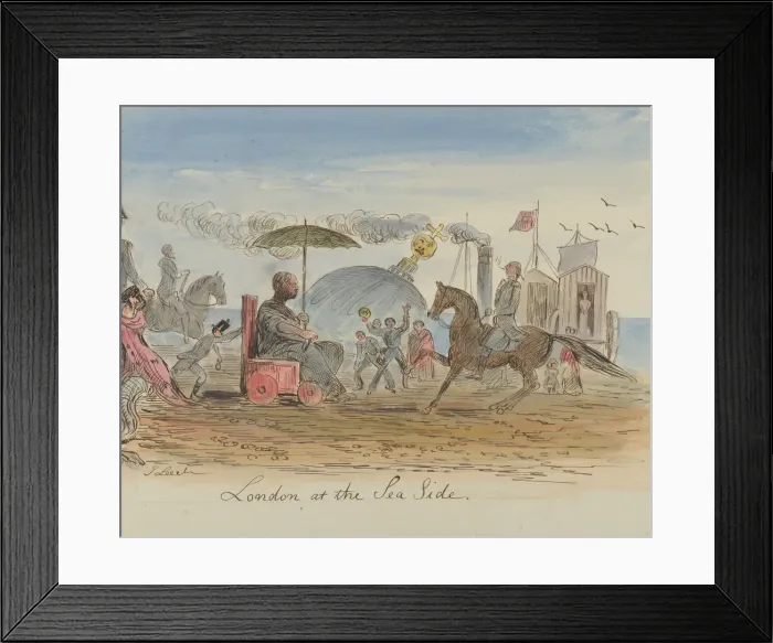Framed Print : London at the Sea Side, 1830-64. Creator: John Leech Framed Print : London at the Sea Side, 1830-64. Creator: John Leech