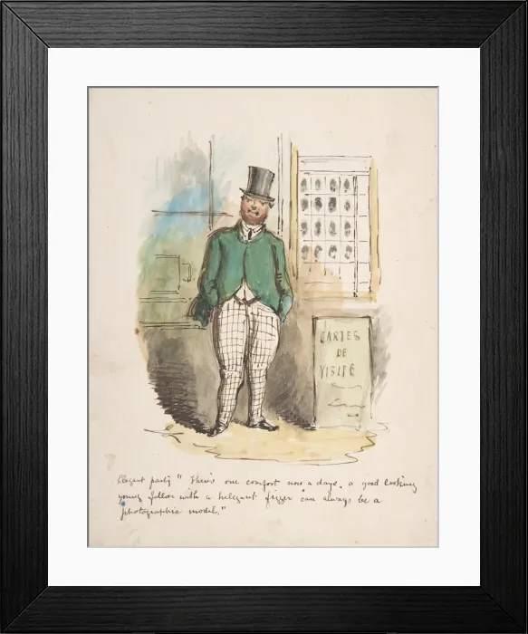 Framed Print : Comic Sketch, 1837-64. Creator: John Leech Framed Print : Comic Sketch, 1837-64. Creator: John Leech