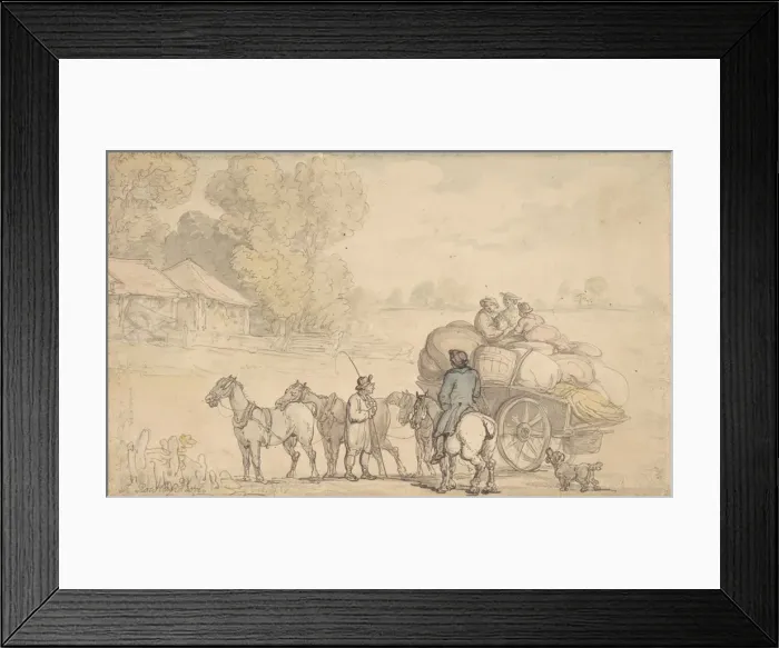 Framed Print : Migrants, 1780-1827. Creator: Thomas Rowlandson Framed Print : Migrants, 1780-1827. Creator: Thomas Rowlandson