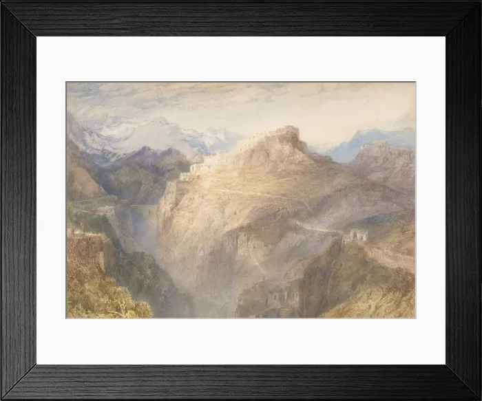 Framed Print : The Fort of L Esseillon, Val de la Maurienne, France, 1835-36. Creator: JMW Turner Framed Print : The Fort of L Esseillon, Val de la Maurienne, France, 1835-36. Creator: JMW Turner