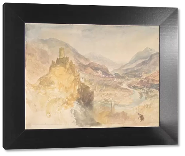 Chatel Argent and the Val d Aosta from above Villeneuve, 1836. Creator: JMW Turner