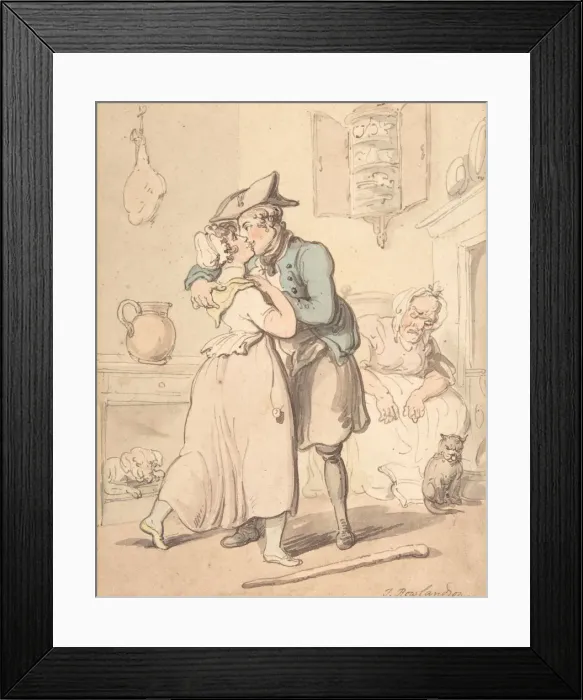 Framed Print : The Sailors Return from Active Service, 1780-1827. Creator: Thomas Rowlandson Framed Print : The Sailors Return from Active Service, 1780-1827. Creator: Thomas Rowlandson