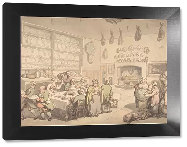 The Squires Kitchen, late 18th-early 19th century. Creator: Thomas Rowlandson