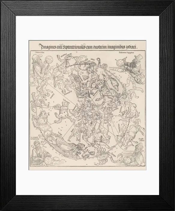 Framed Print : The Celestial Map- Northern Hemisphere, 1515. 1515. Creator: Albrecht Durer