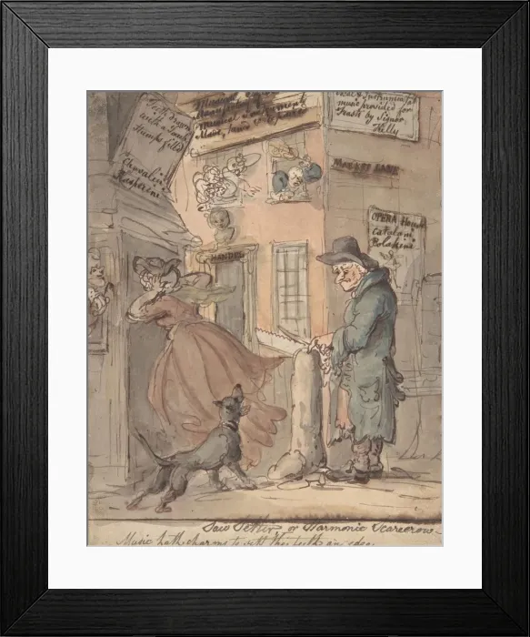 Framed Print : The Saw-Setter, 1780-1827. Creator: Thomas Rowlandson Framed Print : The Saw-Setter, 1780-1827. Creator: Thomas Rowlandson