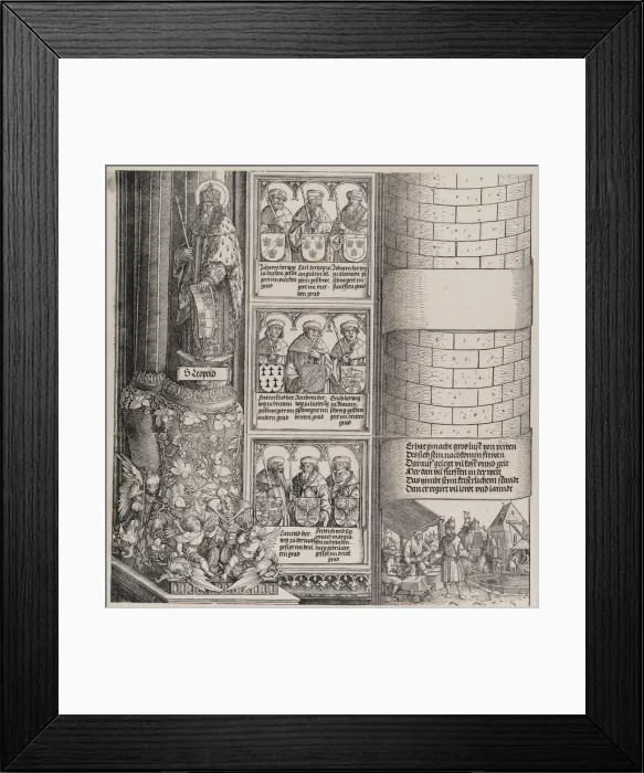 Framed Print : Maximilian as Architect; with a Statue of St. Leopold; and Busts of Maximilians Ance Framed Print : Maximilian as Architect; with a Statue of St. Leopold; and Busts of Maximilians Ance
