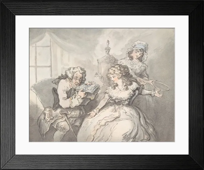 Framed Print : The Connoisseur, 1780-1800. Creator: Thomas Rowlandson Framed Print : The Connoisseur, 1780-1800. Creator: Thomas Rowlandson